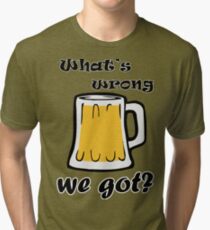 Camiseta de tejido mixto ¿Qué está mal con la cerveza que tenemos?