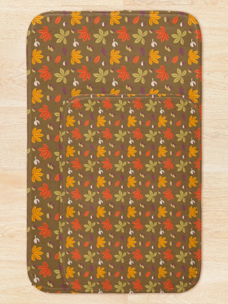 Thumbnail 5 of 6, Bath Mat, Hello Autumn Pattern designed and sold by kapiks.