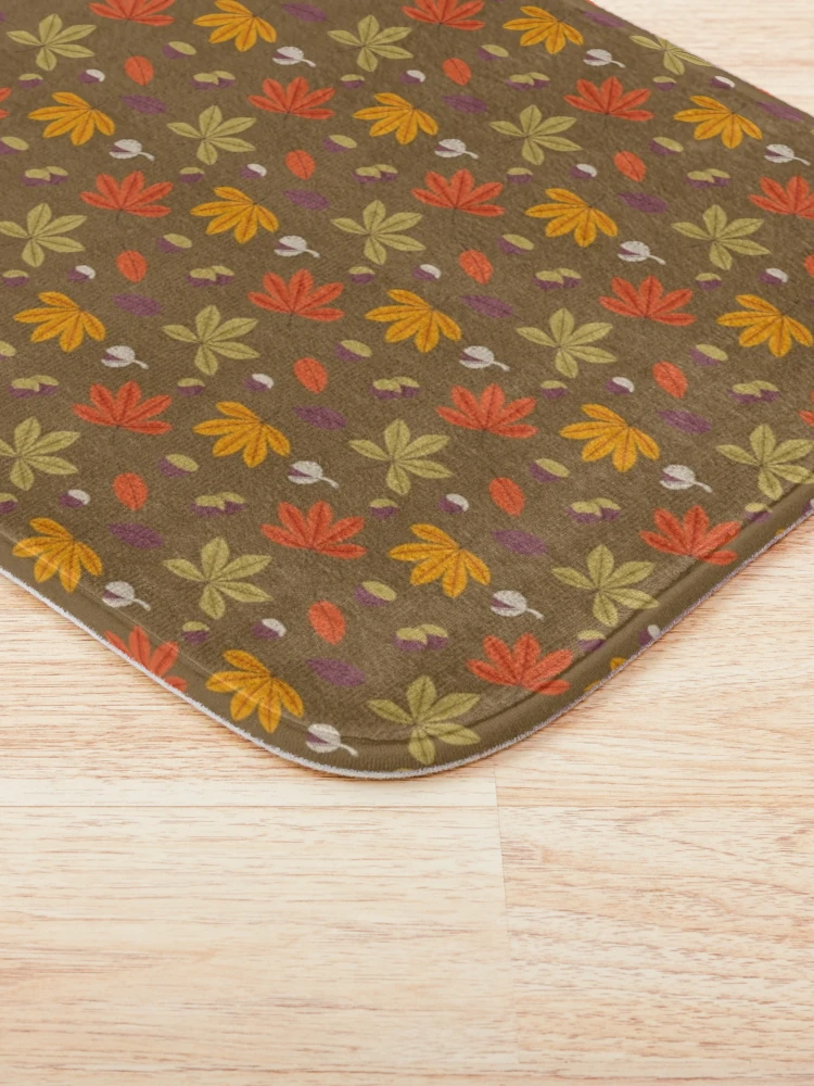 Thumbnail 3 of 6, Bath Mat, Hello Autumn Pattern designed and sold by kapiks.