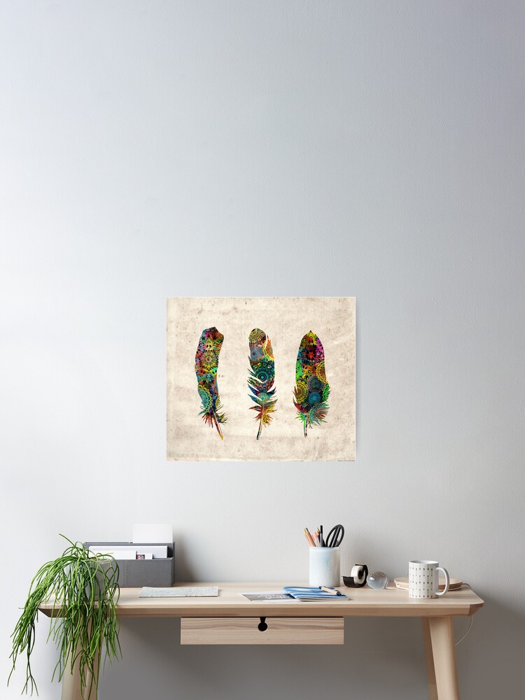 Thumbnail 2 of 3, Poster, feathers designed and sold by BekimART.
