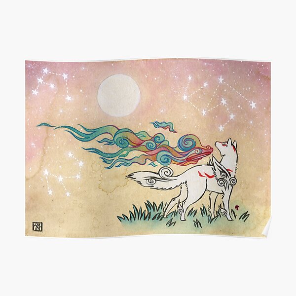 Amaterasu Wolf Poster