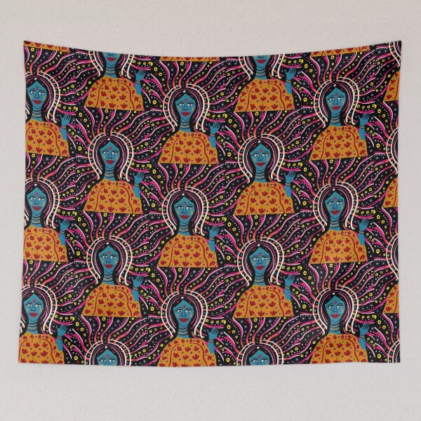 Item preview, Blue Cosmic Goddess by Rene Dauphine designed and sold by SirenSeventyOne.