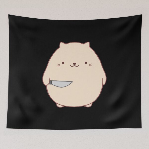 Item preview, stabby cat (black bg) designed and sold by DesignByJennyyy.