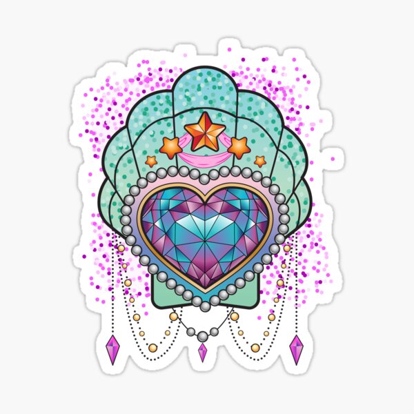 Kawaii Gem Seashell Sticker