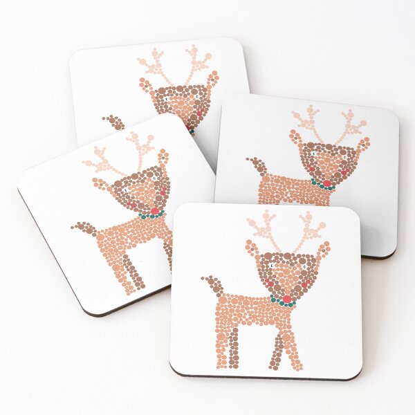 Item preview, Cute Reindeer Christmas dotted art designed and sold by raseenboi.