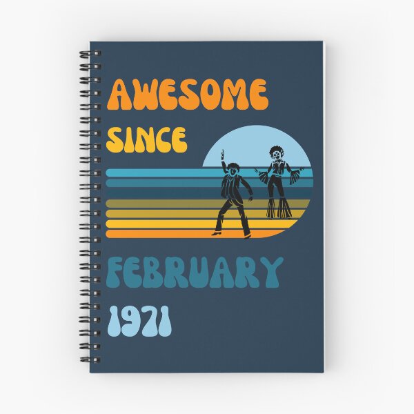 Item preview, Awesome since February 1971 | Born February 1971 | Made in February 1971 | Legend since February 1971 | Birthday Gift for 51 year old mom dad grandma grandpa | Vintage Retro 70s Birthday gift idea designed and sold by Saffire6.