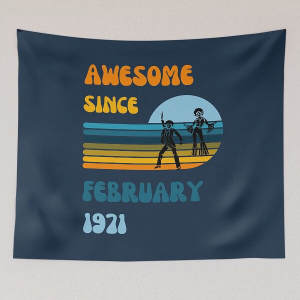 Item preview, Awesome since February 1971 | Born February 1971 | Made in February 1971 | Legend since February 1971 | Birthday Gift for 51 year old mom dad grandma grandpa | Vintage Retro 70s Birthday gift idea designed and sold by Saffire6.