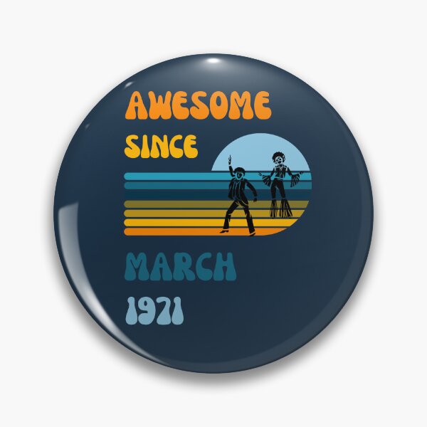 Item preview, Awesome since March 1971 | Born March 1971 | Made in March 1971 | Legend since March 1971 | Birthday Gift for 51 year old mom dad grandma grandpa | Vintage Retro 70s Birthday gift idea designed and sold by Saffire6.