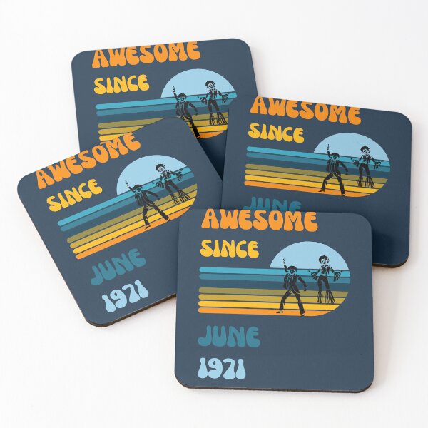 Item preview, Awesome since June 1971 | Born June 1971 | Made in June 1971 | Legend since June 1971 | Birthday Gift for 51 year old mom dad grandma grandpa | Vintage Retro 70s Birthday gift idea designed and sold by Saffire6.
