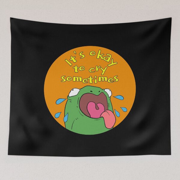 Item preview, It’s okay to cry sometimes - screaming frog designed and sold by SICK-SENSE.