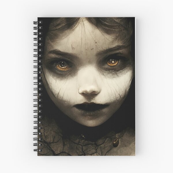 Item preview, Creepy Porcelain Girl with Almond Emerald Eyes - Beautiful Dark Nightmares designed and sold by SingularityGeek.
