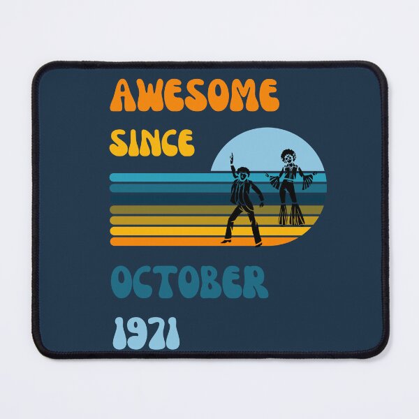 Item preview, Awesome since October 1971 | Born October 1971 | Made in October 1971 | Legend since October 1971 | Birthday Gift for 51 year old mom dad grandma grandpa | Vintage Retro 70s Birthday gift idea designed and sold by Saffire6.