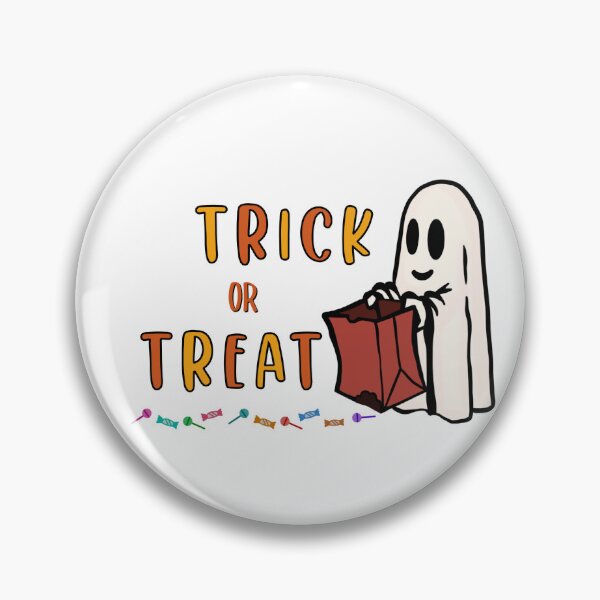Item preview, Trick or Treat Ghost designed and sold by Stick-erTwist.