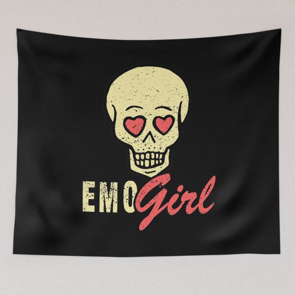 Item preview, Emo Girl Pink Skull Emo Retro Goth Music Teens Emotional designed and sold by Countrysmart.