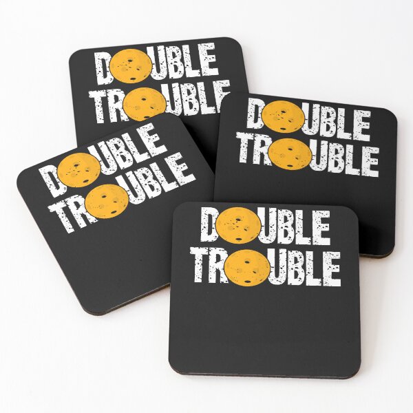 Item preview, Pickleball Funny Vintage Retro Double Trouble Team Spirit Fan designed and sold by Countrysmart.
