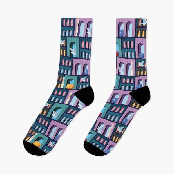 Item preview, WE PERCEIVE | WE LOVE RENE MAGRITTE STYLE - Apples, Birds, Chess and Architecture in Purple designed and sold by Luis Wong | We Perceive.