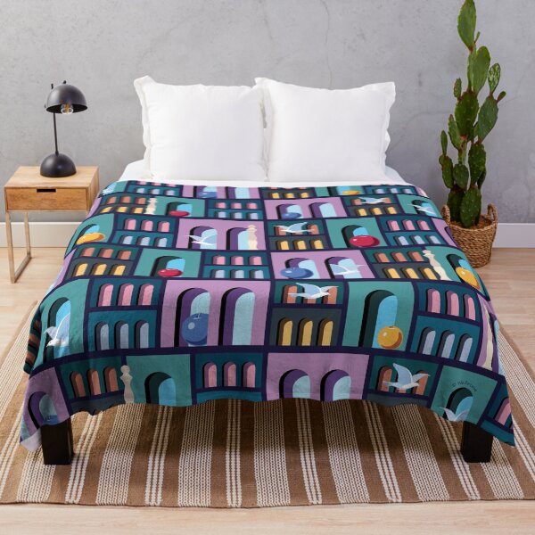 Item preview, WE PERCEIVE | WE LOVE RENE MAGRITTE STYLE - Apples, Birds, Chess and Architecture in Purple designed and sold by Luis Wong | We Perceive.