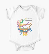 NYC Subway diagram Short Sleeve Baby One-Piece