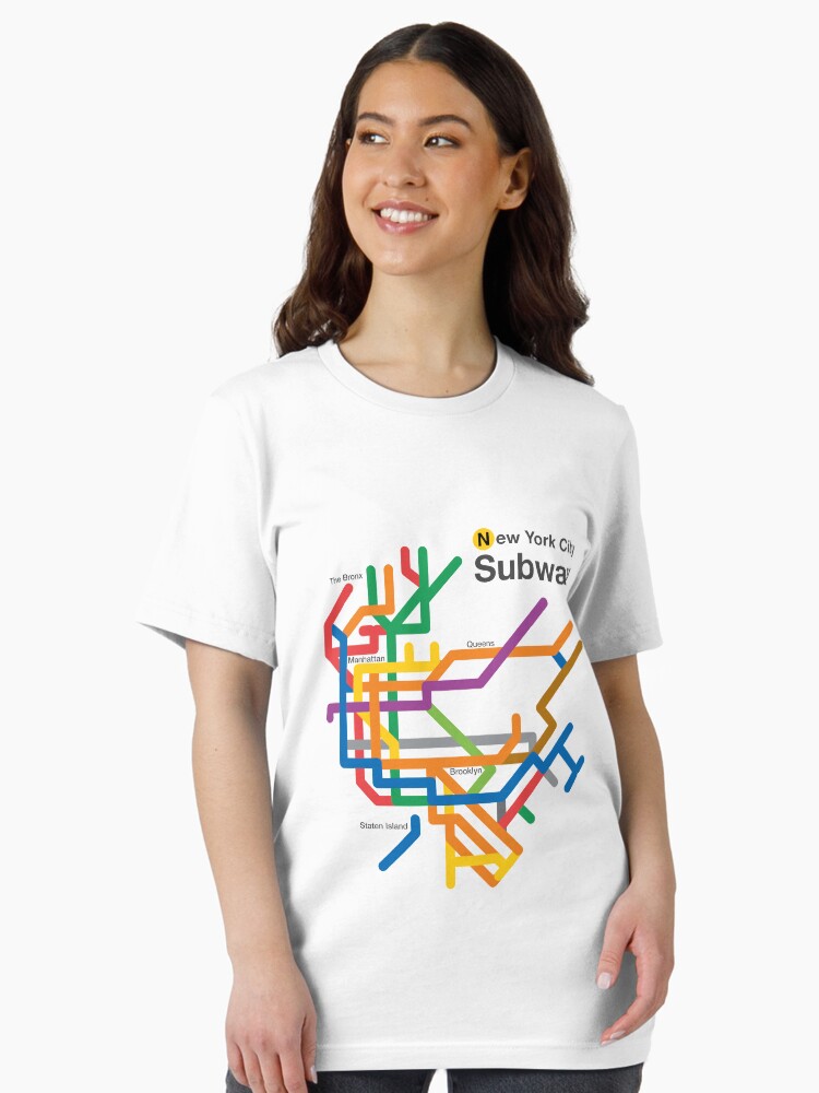 Thumbnail 1 of 7, Essential T-Shirt, NYC Subway diagram designed and sold by shbubble1.