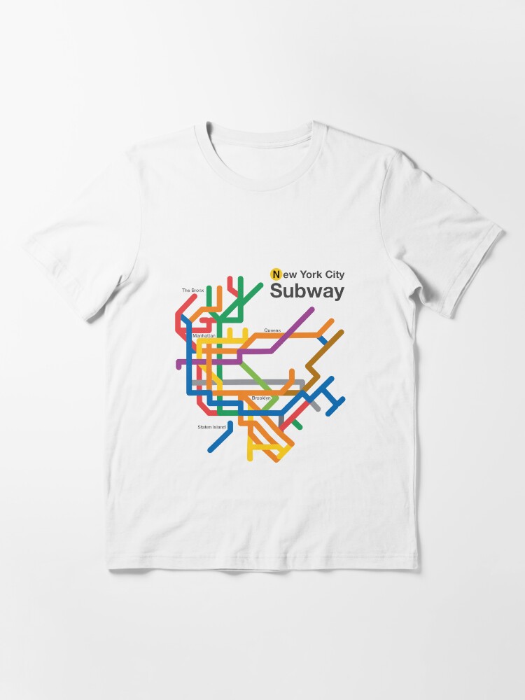 Thumbnail 3 of 7, Essential T-Shirt, NYC Subway diagram designed and sold by shbubble1.