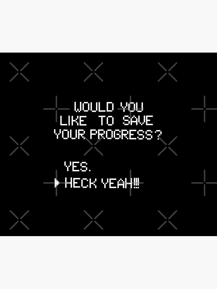 Thumbnail 5 of 5, Mouse Pad, Save Progress? designed and sold by Roenin-Studio.