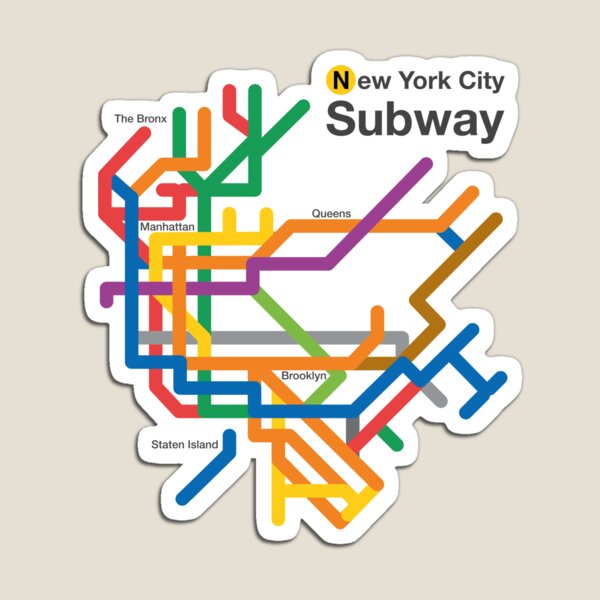 Item preview, NYC Subway diagram designed and sold by shbubble1.