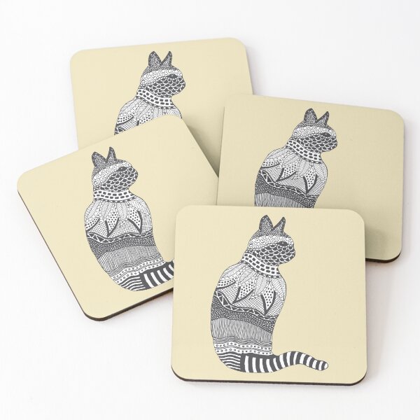 Item preview, Black and White Cat on a Cream Background designed and sold by Jan Palmer.