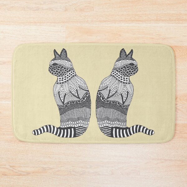 Item preview, Black and White Cat on a Cream Background designed and sold by Jan Palmer.