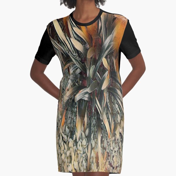 FLOWERS ART Graphic T-Shirt Dress