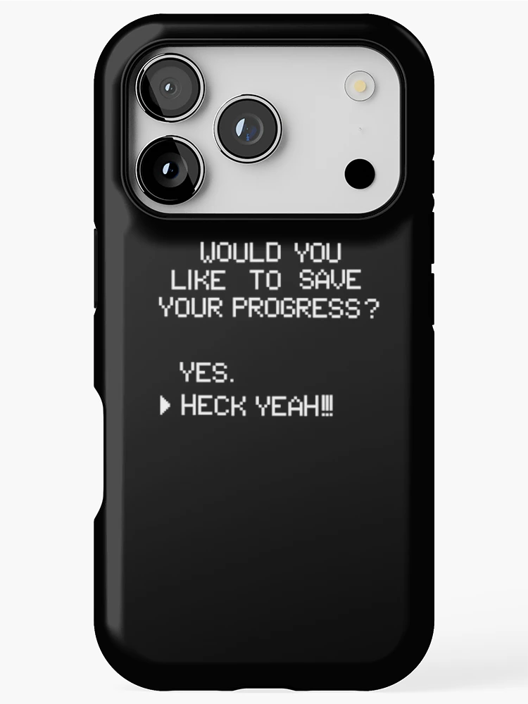 Thumbnail 1 of 4, iPhone Case, Save Progress? designed and sold by Roenin-Studio.