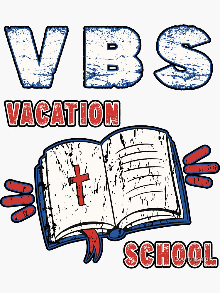 "Vbs Vacation Bible School Fun Creative Vintage Retro Design" Sticker