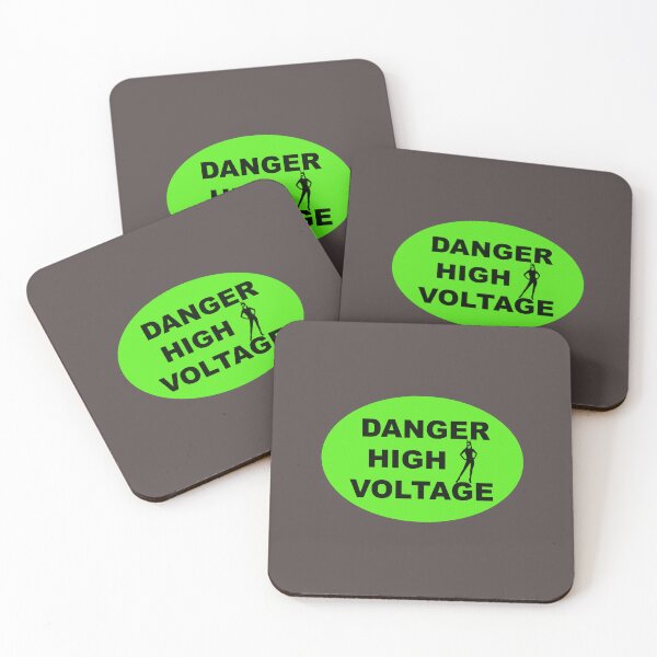 Item preview, DANGER HIGH VOLTAGE cat lady industrial style sign designed and sold by lobodelnoir.