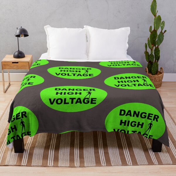 Item preview, DANGER HIGH VOLTAGE cat lady industrial style sign designed and sold by lobodelnoir.