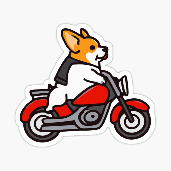 Item preview, Motorcycle Corgi Dog Lover Welsh designed and sold by betternotes.
