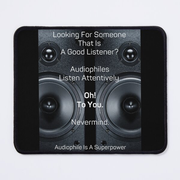 Item preview, Audiophiles Listen Attentively 01 White Text designed and sold by TWMBDesigns.