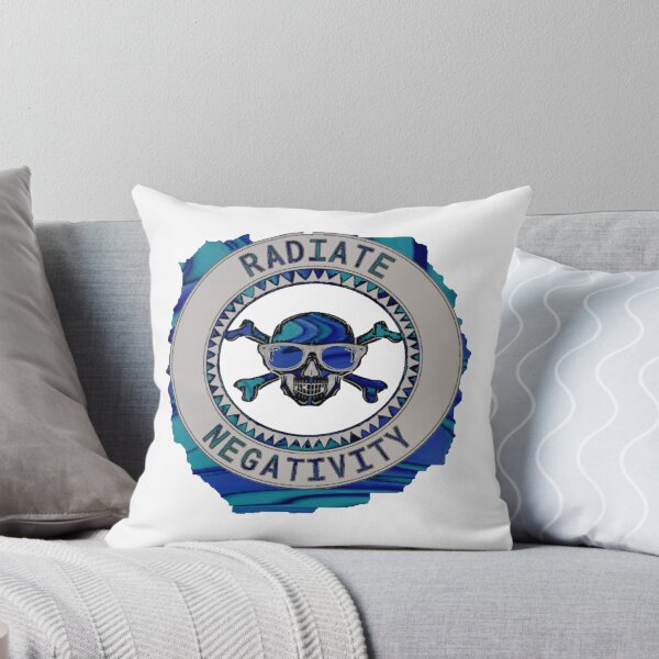 Item preview, Radiate Negativity ripped Skull Surf skater gothic by LowEndGraphics 2022  designed and sold by LowEndGraphics.