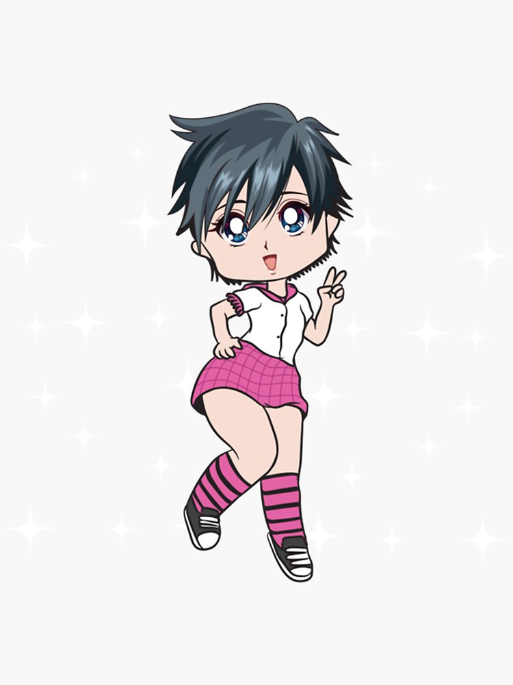 Pegatina Kawaii Chibi Anime Boy Femboy Mariquita Lgbt Weeb De Kinchcorsetshop Redbubble 9943