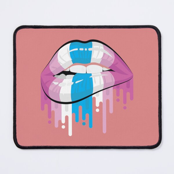 Item preview, Lip Bite Femboy Sissy Wimp LGBTQ Pride Lips designed and sold by KinchCorsetShop.