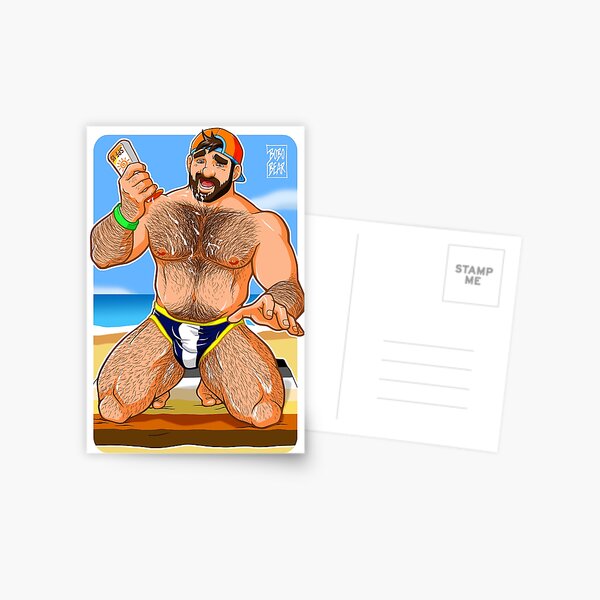 ADAM LIKES SUN LOTION Postcard