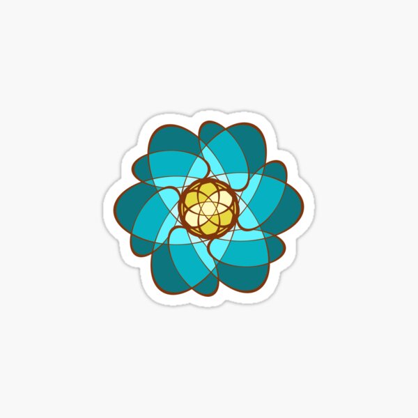 Deco flower (teal) Sticker