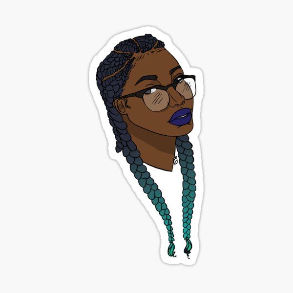 Ombre Braids Sticker