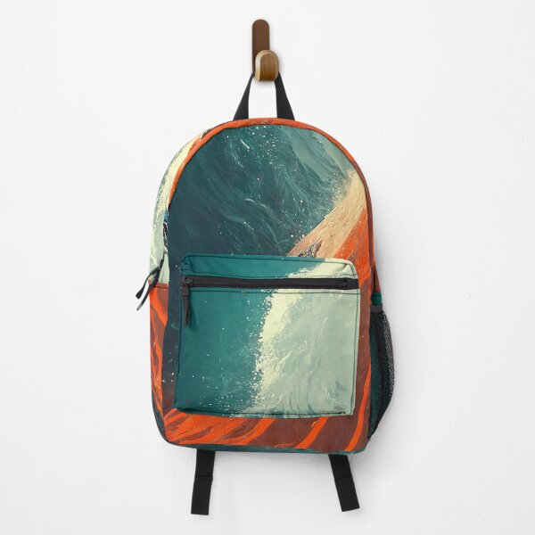 Item preview, A wooden boat batteling strong waves designed and sold by Muralia Art.