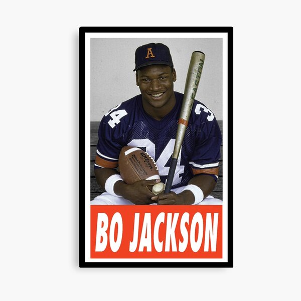 NIUROUBAOZHI Bo Jackson Baseball Player Brave Poster Gifts Canvas