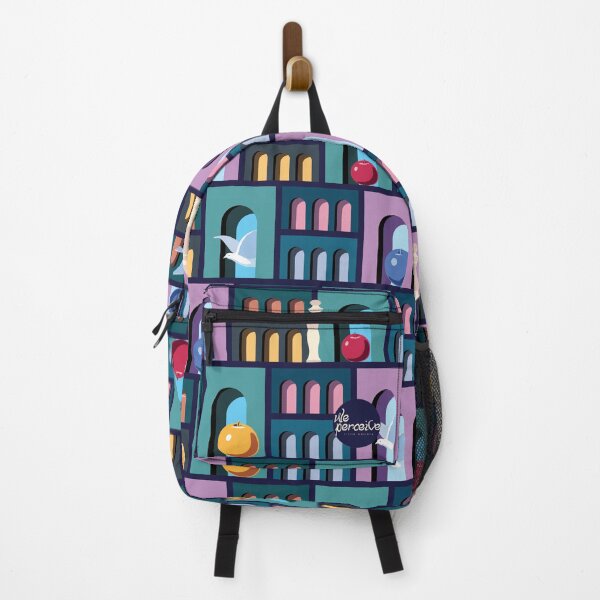 Item preview, WE PERCEIVE | WE LOVE RENE MAGRITTE STYLE - Apples, Birds, Chess and Architecture in Purple designed and sold by Luis Wong | We Perceive.