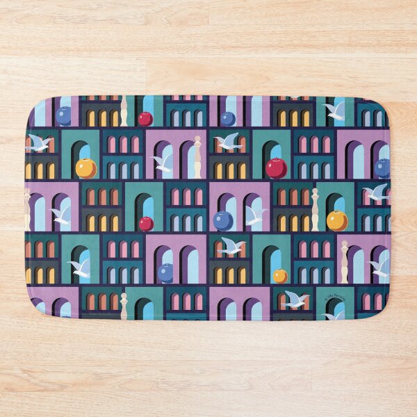 Item preview, WE PERCEIVE | WE LOVE RENE MAGRITTE STYLE - Apples, Birds, Chess and Architecture in Purple designed and sold by Luis Wong | We Perceive.