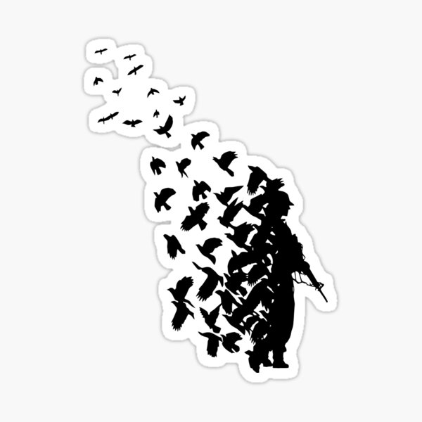 Banksy Birds Sticker