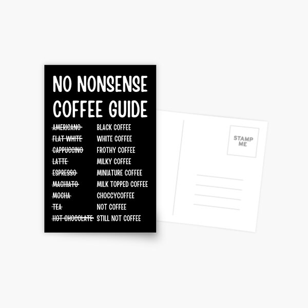 No Nonsense Coffee Guide | Art Board Print