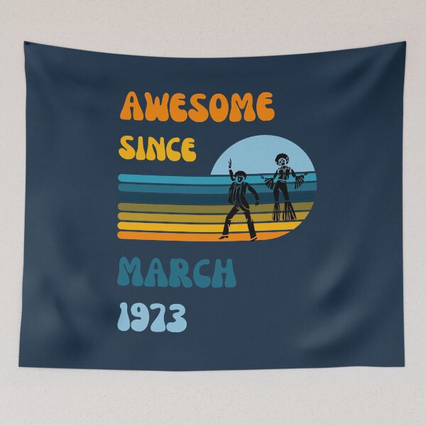 Item preview, Awesome since March 1973 | Born March 1973 | Made in March 1973 | Legend since March 1973 | Birthday Gift for 49 year old mom dad grandma grandpa | Vintage Retro 70s Birthday gift idea designed and sold by Saffire6.