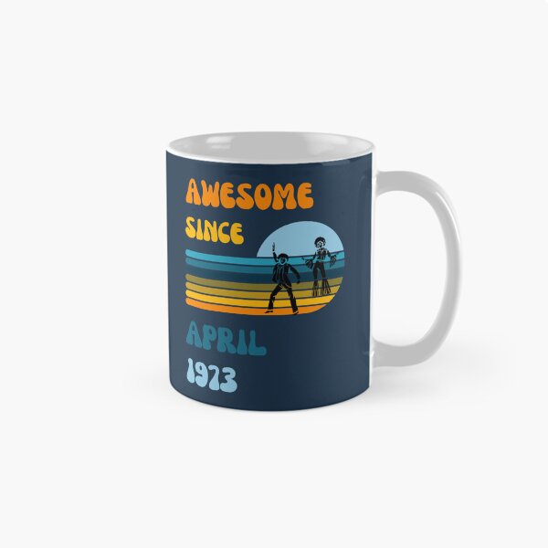 Item preview, Awesome since April 1973 | Born April 1973 | Made in April 1973 | Legend since April 1973 | Birthday Gift for 49 year old mom dad grandma grandpa | Vintage Retro 70s Birthday gift idea designed and sold by Saffire6.