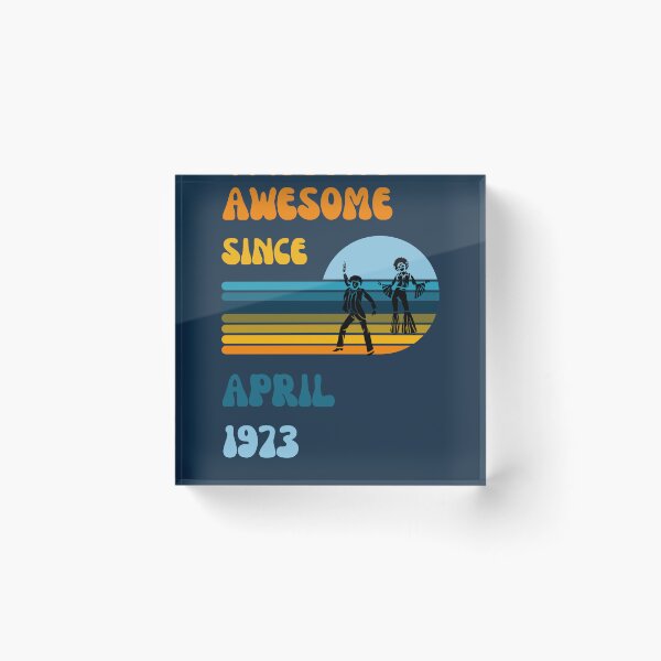 Item preview, Awesome since April 1973 | Born April 1973 | Made in April 1973 | Legend since April 1973 | Birthday Gift for 49 year old mom dad grandma grandpa | Vintage Retro 70s Birthday gift idea designed and sold by Saffire6.